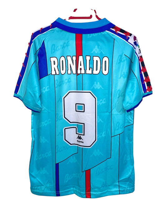 Vintage Barcelona Ronaldo #9 Away Jersey (1996-97 Season Era)