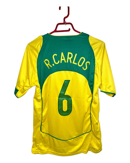 Vintage Brazil Roberto Carlos #6 Home Jersey (World Cup Winner Era)