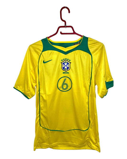 Vintage Brazil Roberto Carlos #6 Home Jersey (World Cup Winner Era)