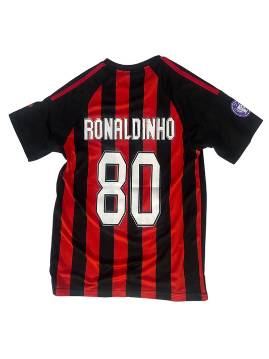 Vintage AC Milan Ronaldinho #80 Home Jersey (Late 2000s Magic Era)