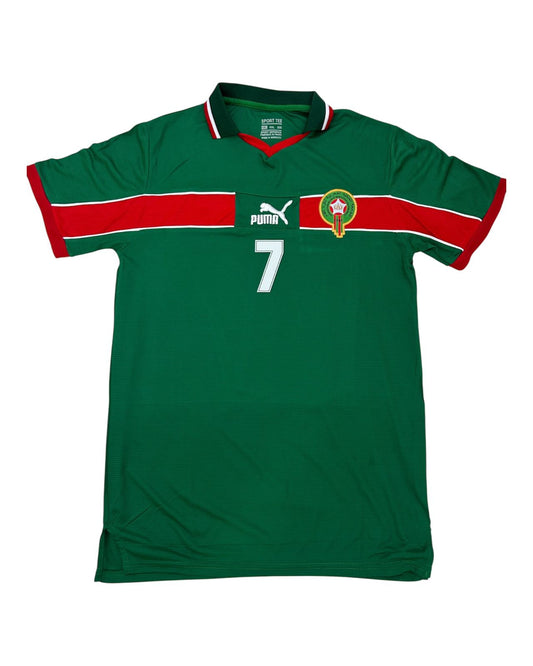 Vintage Morocco Mustapha Hadji #7 Home Jersey (Late 90s Era)